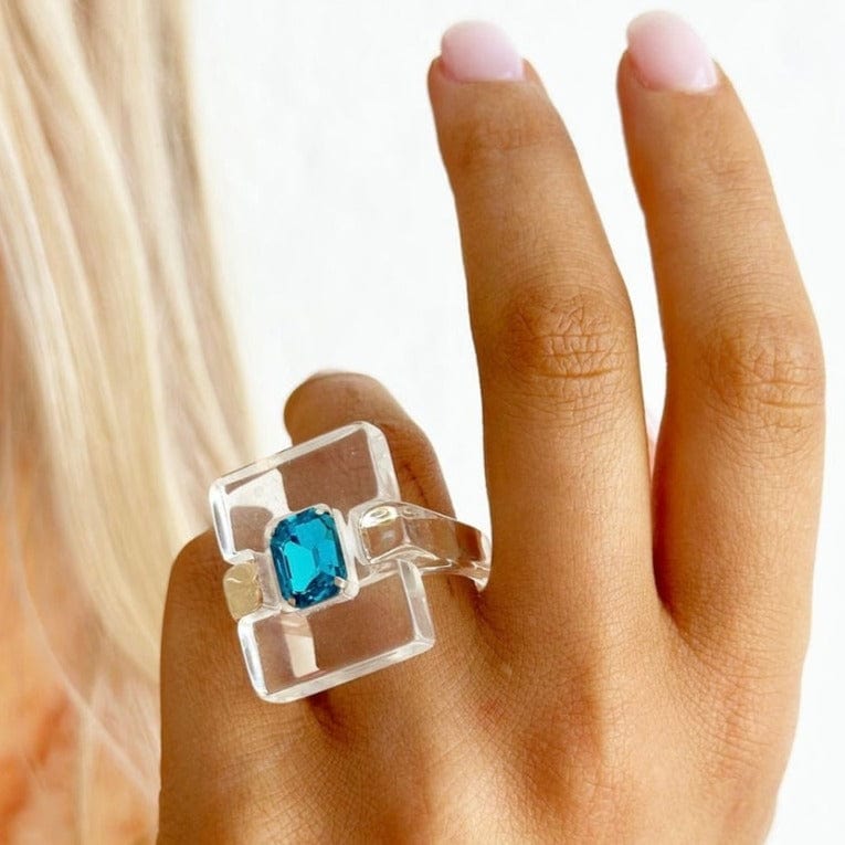 Glam Rock - Knuckle Duster Clear & Turquoise
