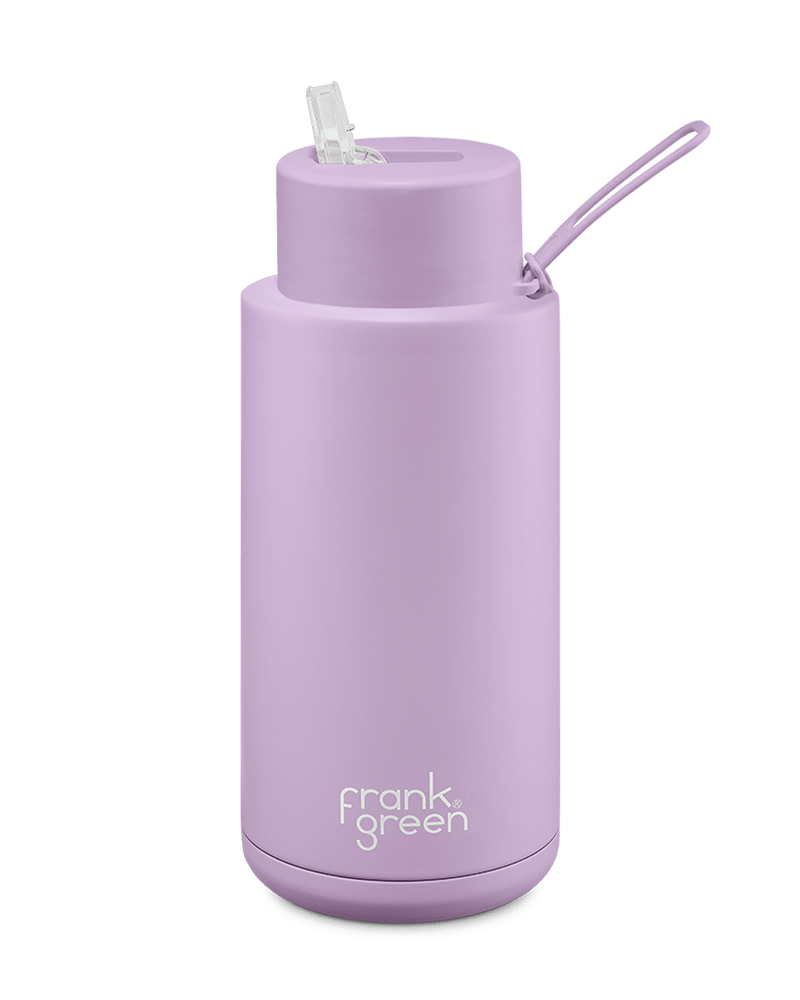 Reusable Bottle with Straw Lid - Ceramic 34oz/1L - Lilac Haze