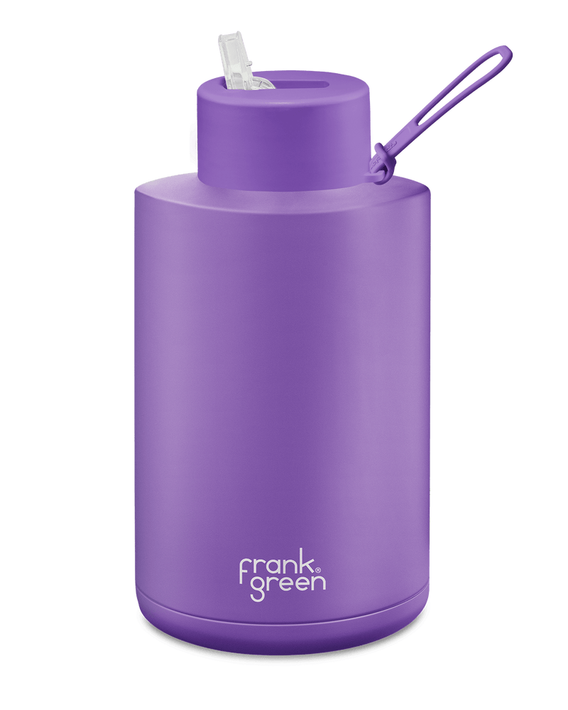 Reusable Bottle with Straw Lid - Ceramic 68oz/2L - Cosmic Purple