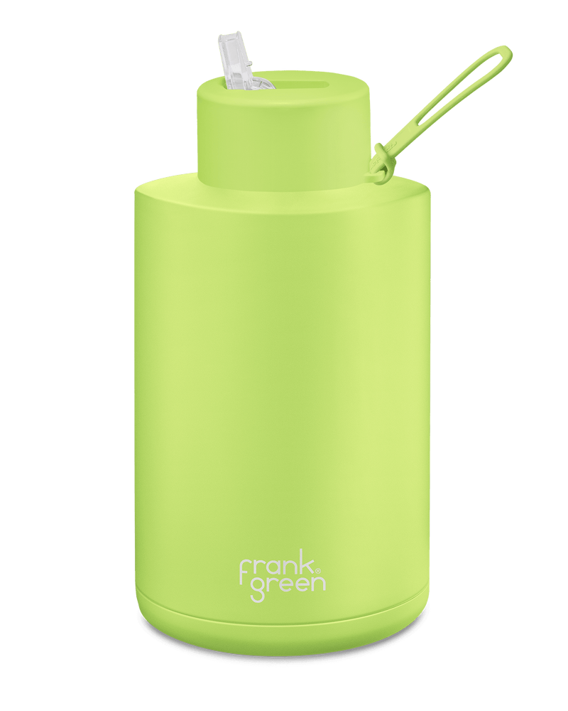 Reusable Bottle with Straw Lid - Ceramic 68oz/2L - Pistachio Green