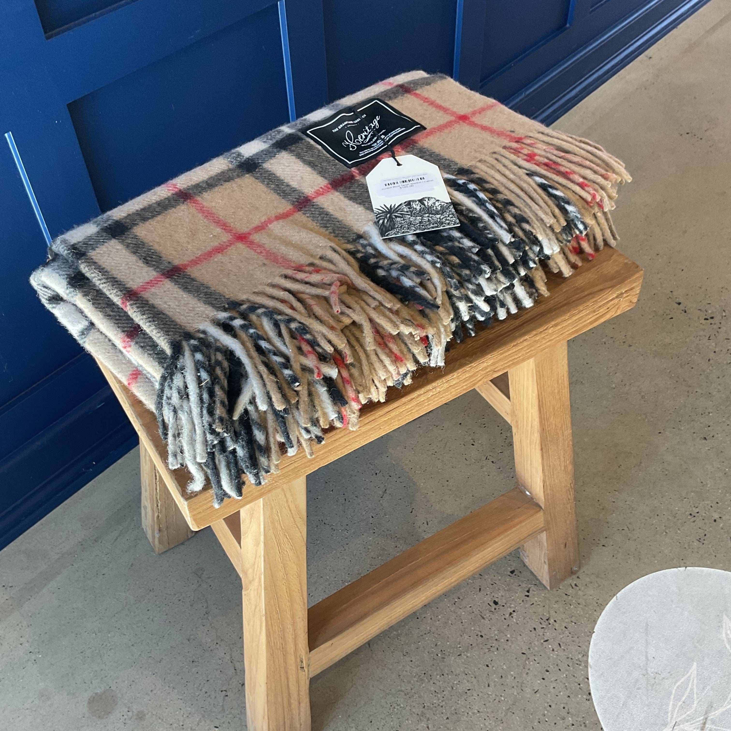 Recycled Wool Tartan Blanket