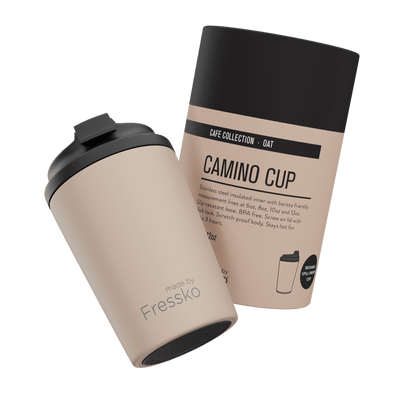 Fressko Camino 12oz Oat colour reusable coffee cup