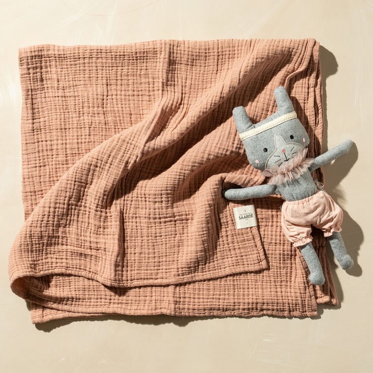 Enes Crinkle Baby Blanket - Blush