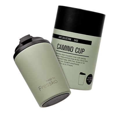 Fressko Camino 12oz reusable sage colour coffee cup