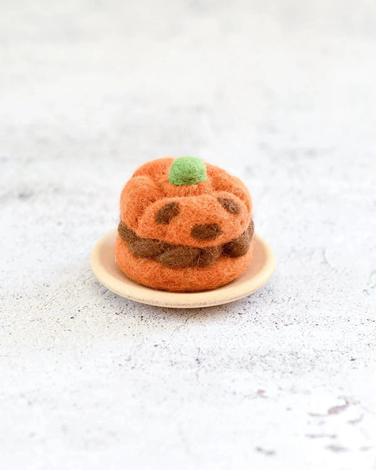 Felt Pumpkin Cream Puff