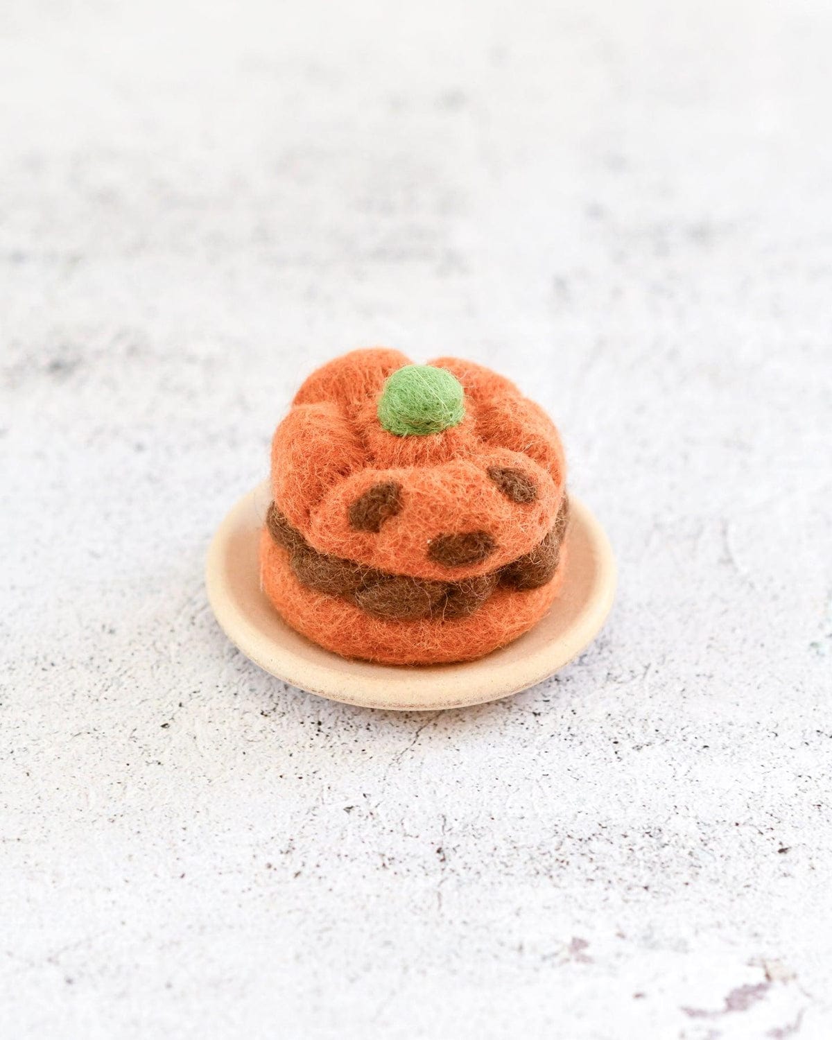 Felt Pumpkin Cream Puff