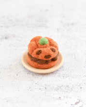 Felt Pumpkin Cream Puff