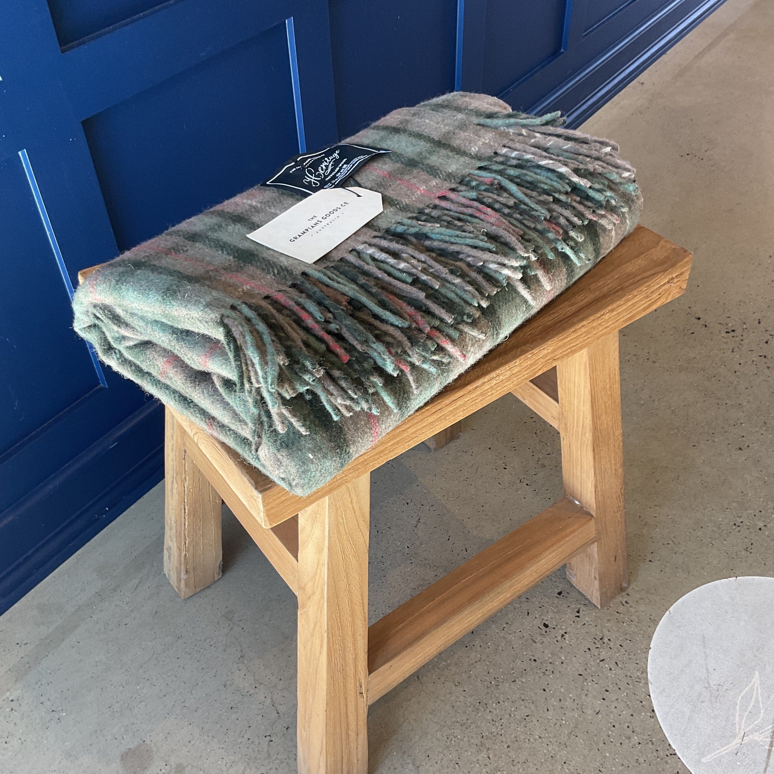 Recycled Wool Tartan Blanket