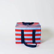 Red Blue Stripe Large Insulated Tote