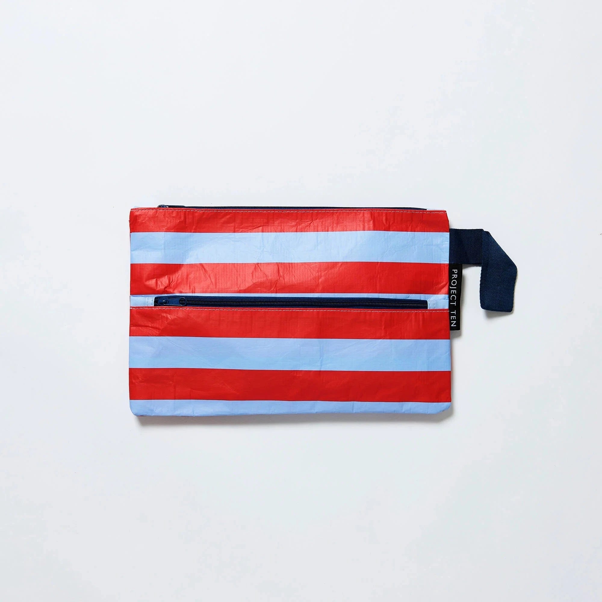 Red Blue Stripe Pencil Case