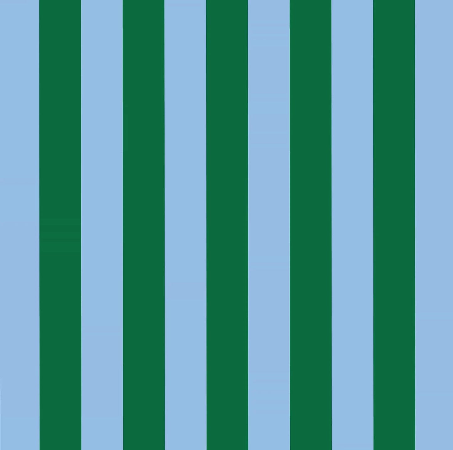 Green Blue Strip Mini Zip Pouch