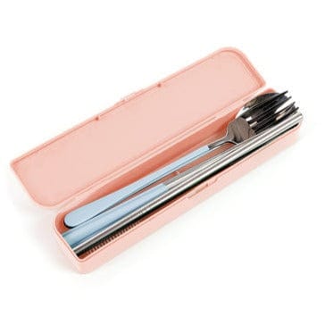 Take Me Away Cutlery Kit - Silver with Powder Blue Handle