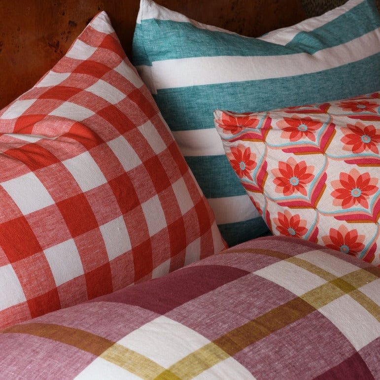 Cherry Gingham Pillowcase Set