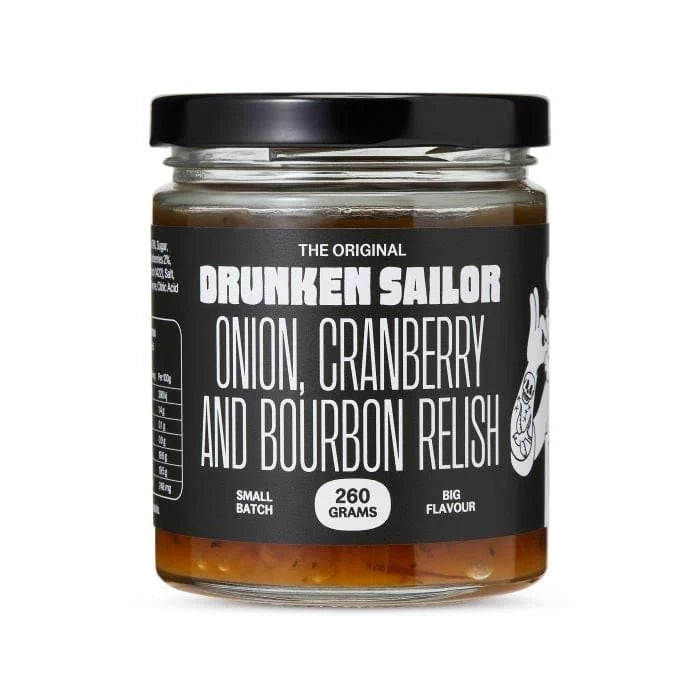Drunken Sailor Onion Cranberry Bourbon Relish