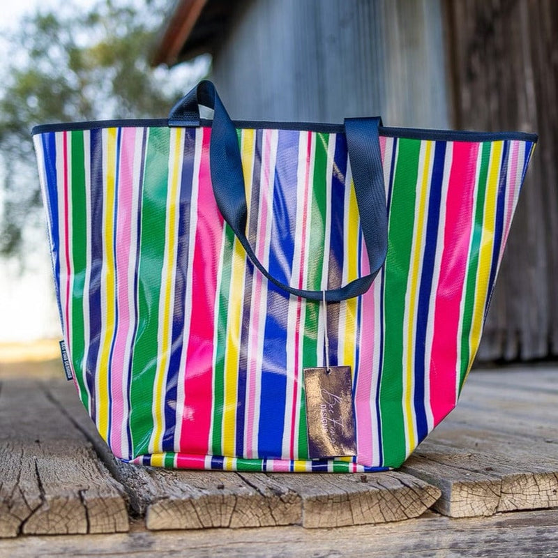 Maxi Tote - Pink Rugby Stripe