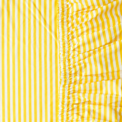 Limoncello striped cotton baby fitted sheet