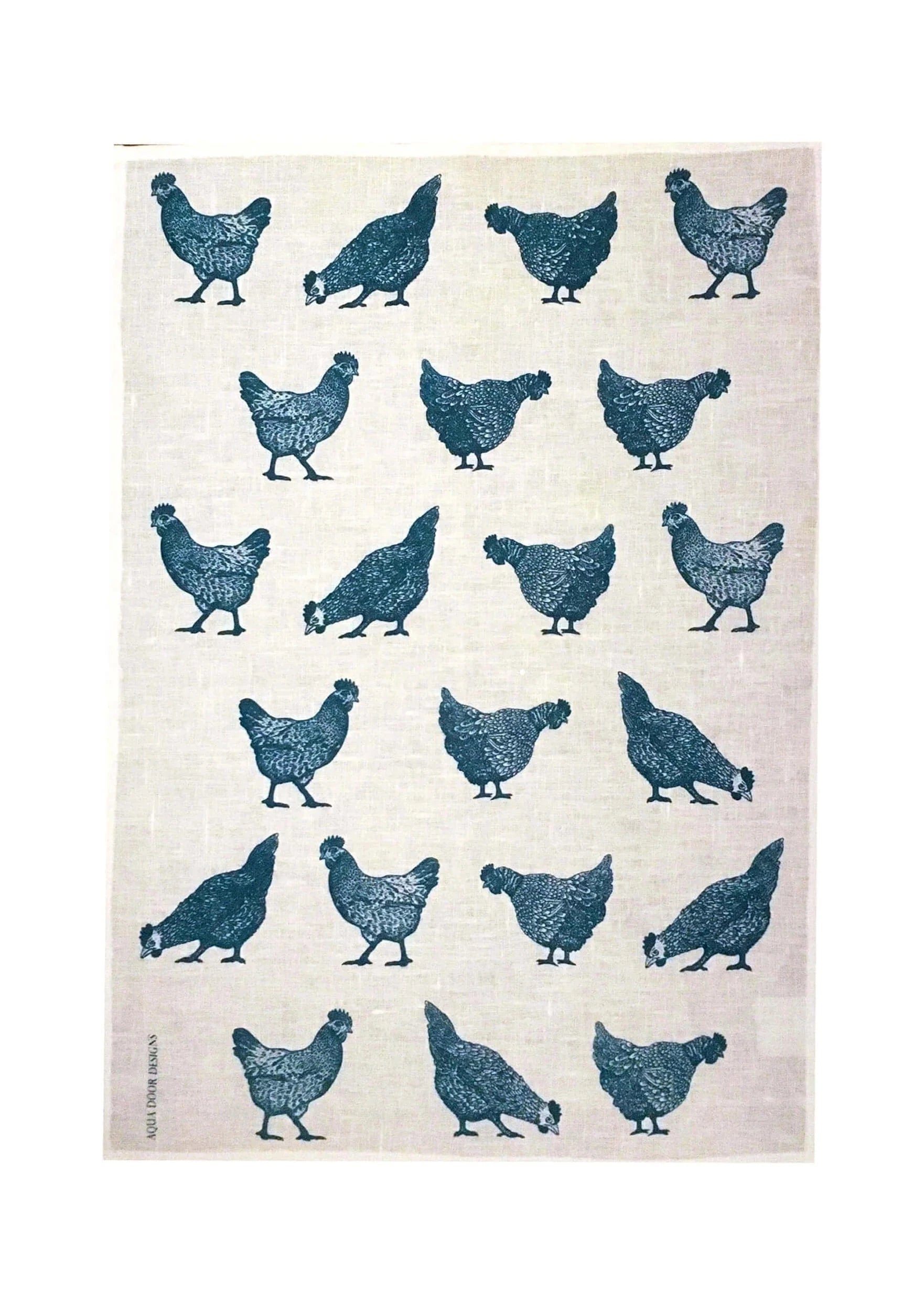 Chooks Tea Towel | Navy