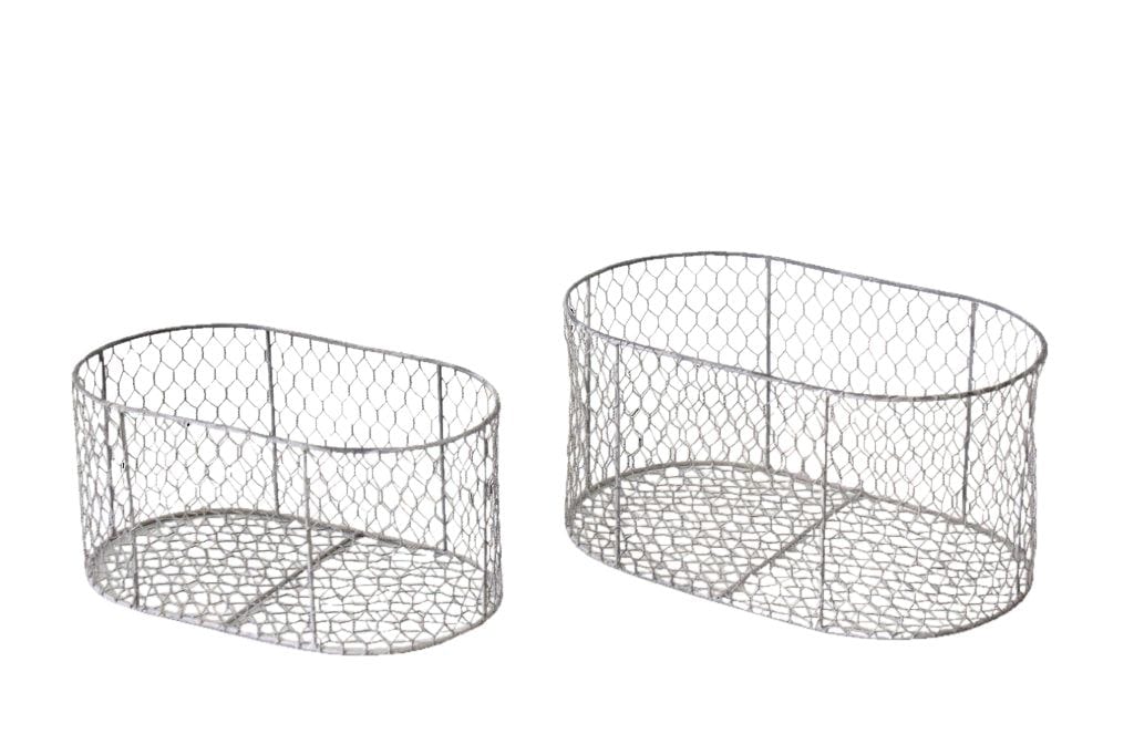 Chicken Wire Oval Basket 31x15cm