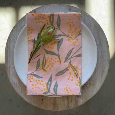 flowering wattle napkin