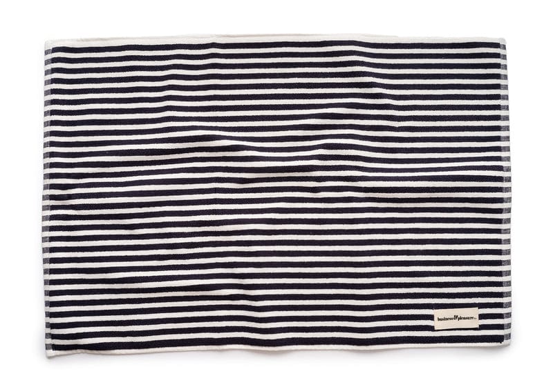 Bath Mat - Navy Stripe