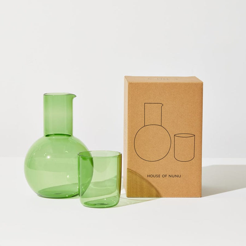 Belly Carafe + Cup Set - Green
