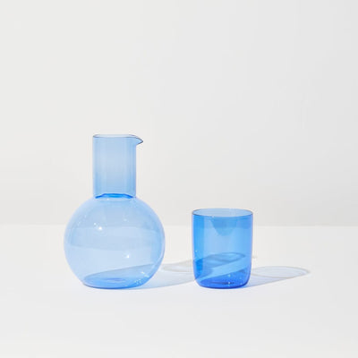 Belly Carafe + Cup Set - Blue