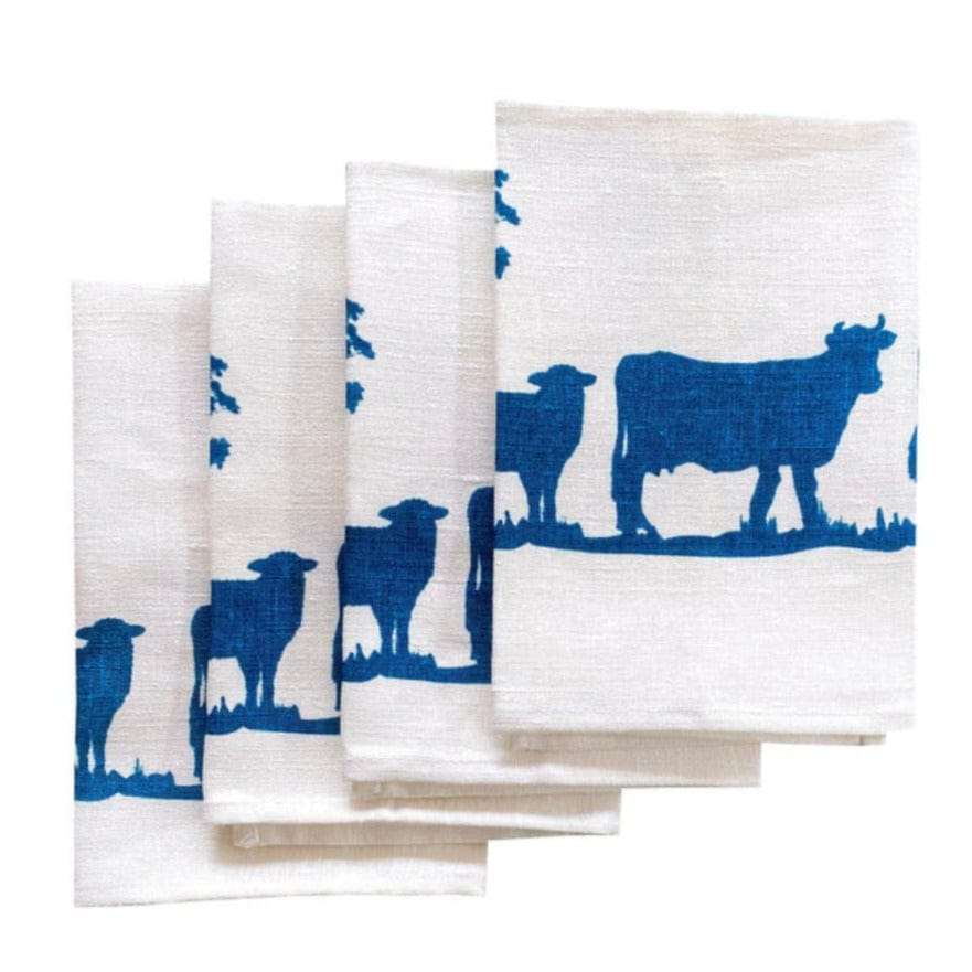 Navy Paddock Linen Napkins