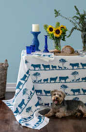 Navy Paddock Linen Napkins