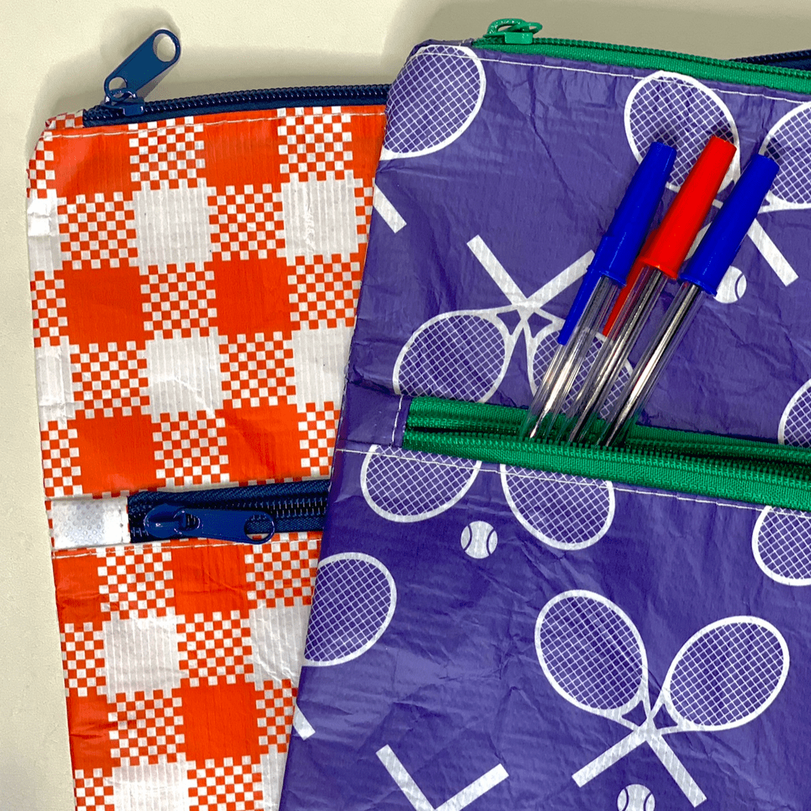 Red Checkerboard Pencil Case