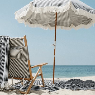 The Beach Towel - Navy Stripe