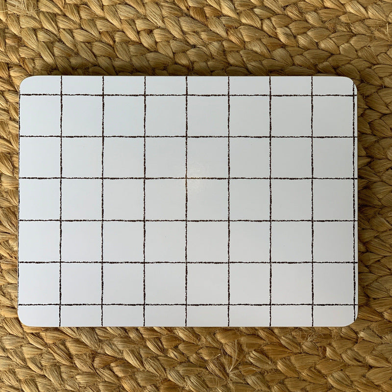 Corked Back Placemats - set of 4 - Glam Grid