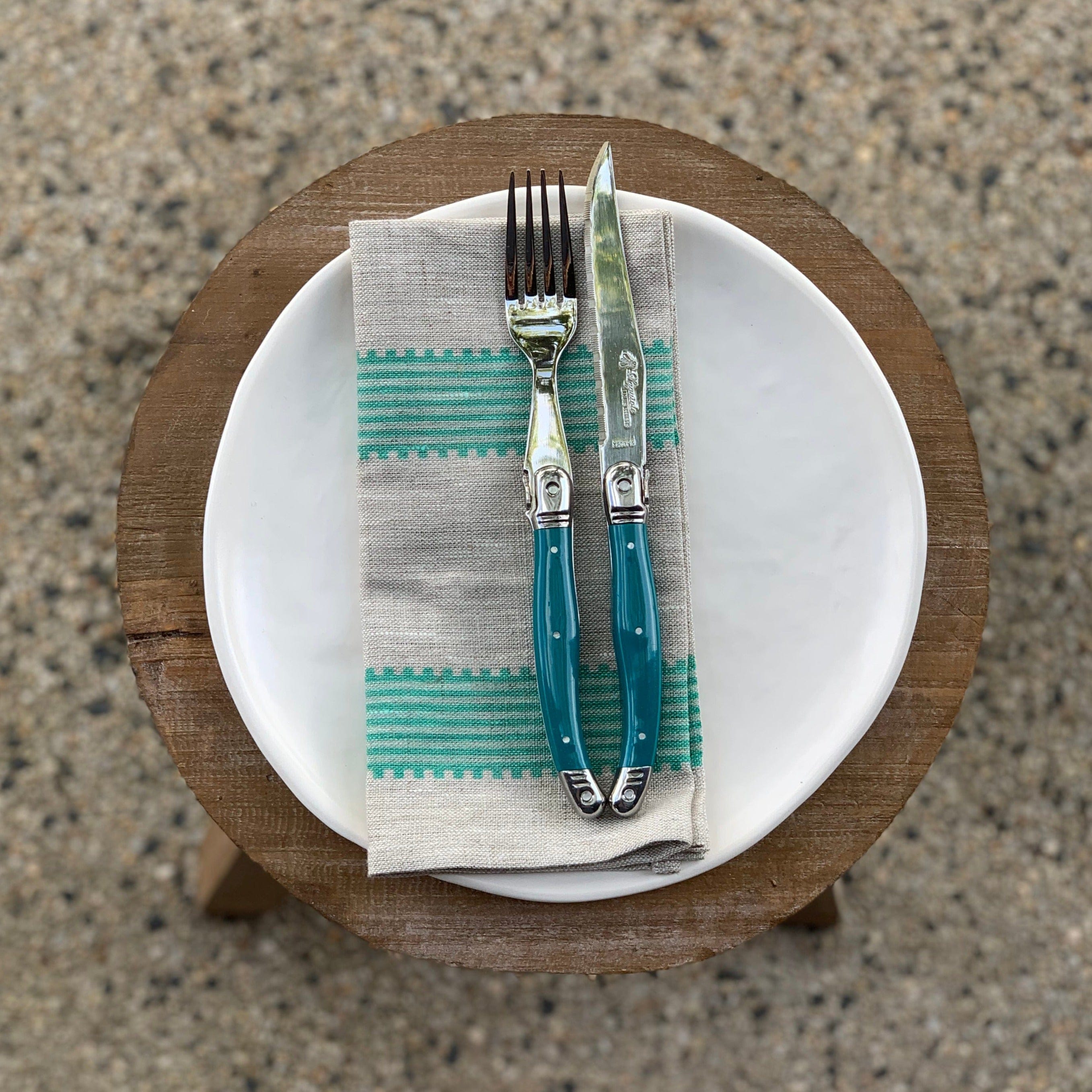 Aqua Linen Napkins | Set of 4