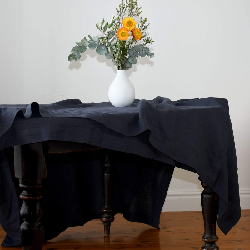 Round Tablecloth 2m - Truffle Navy