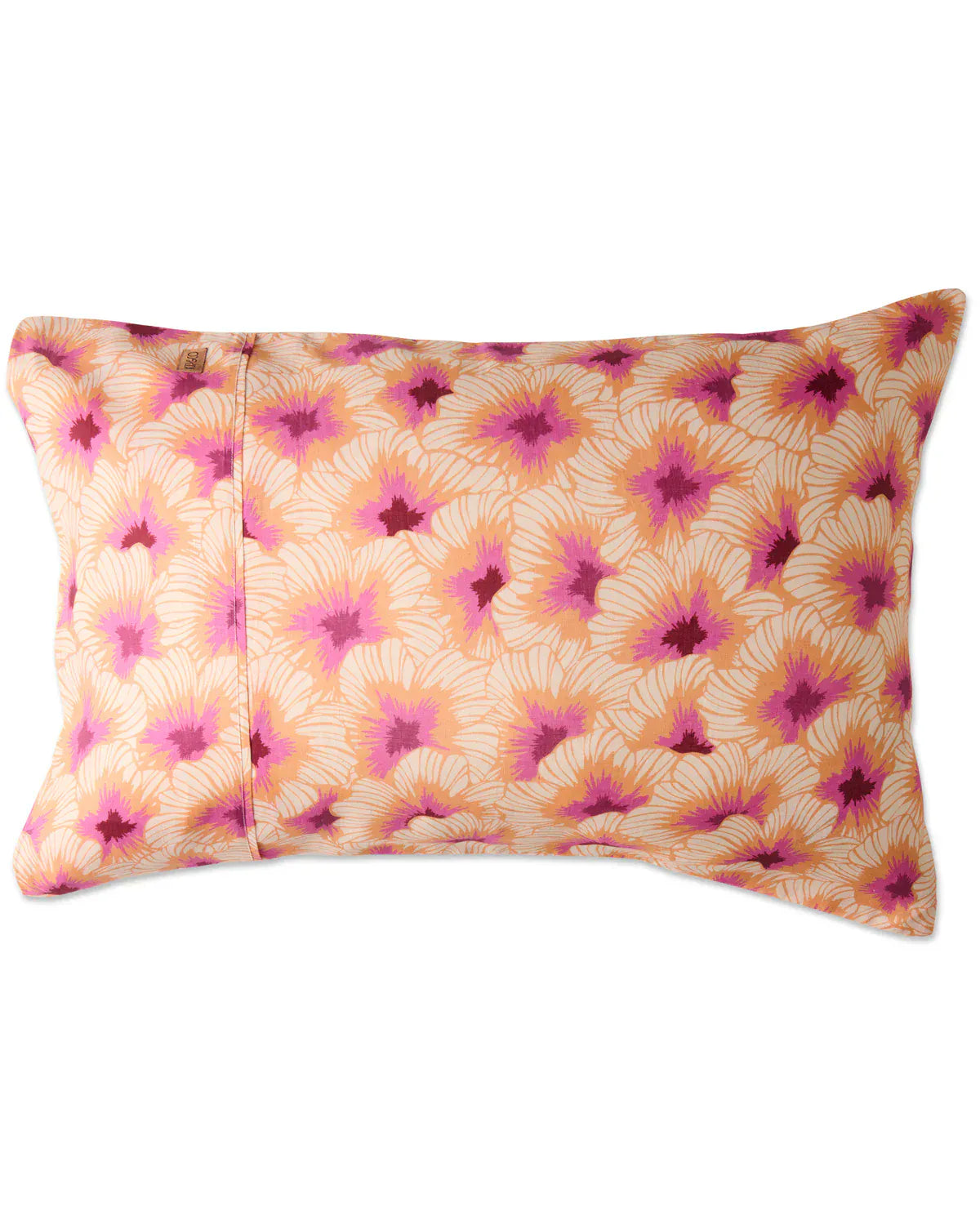 Hibiscus Peach Linen Pillowcases | Set of 2