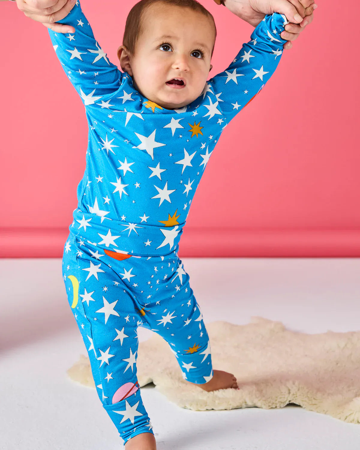 Stars And Moon Organic Drop Crotch Pant | 3-6 Months