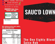 Sauc'd Lownslow: 180 Blend Spice Rub Shaker 130g
