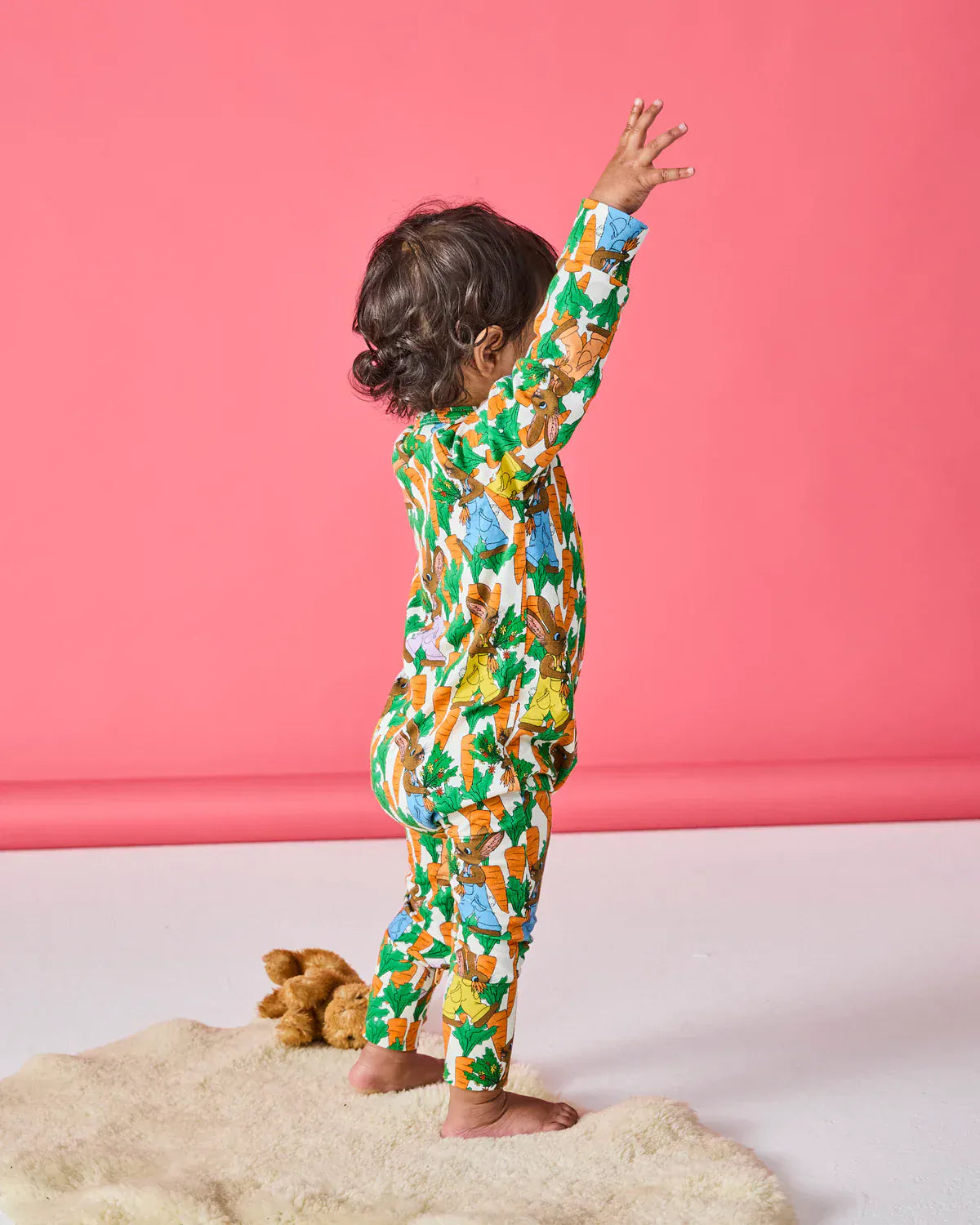 Carrot Joy Organic Long Sleeve Zip Romper | 6 - 12 mths