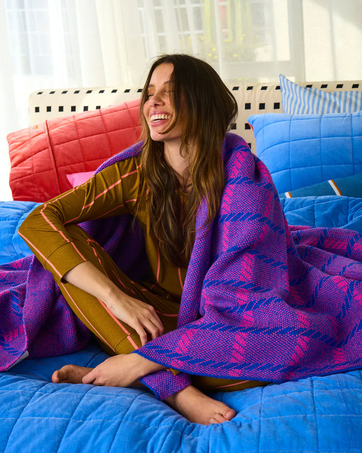 Pink Punch Check Blanket