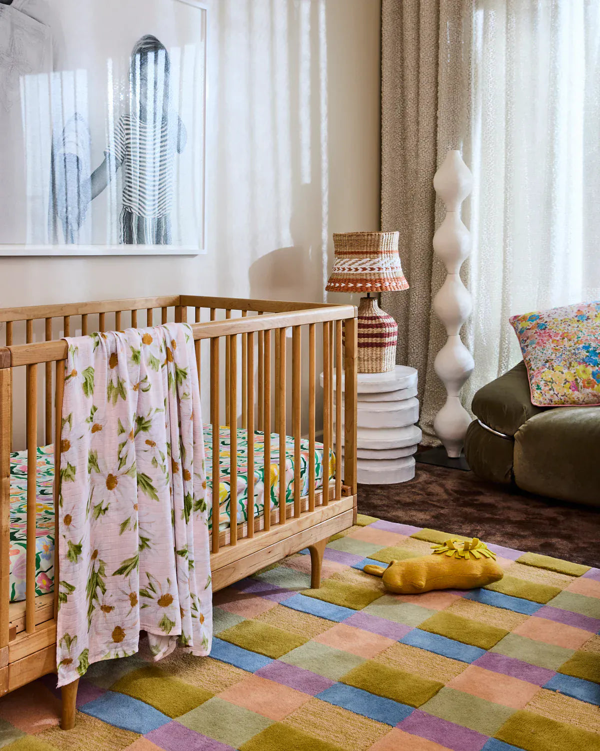 Sweet Daisy Bamboo Swaddle