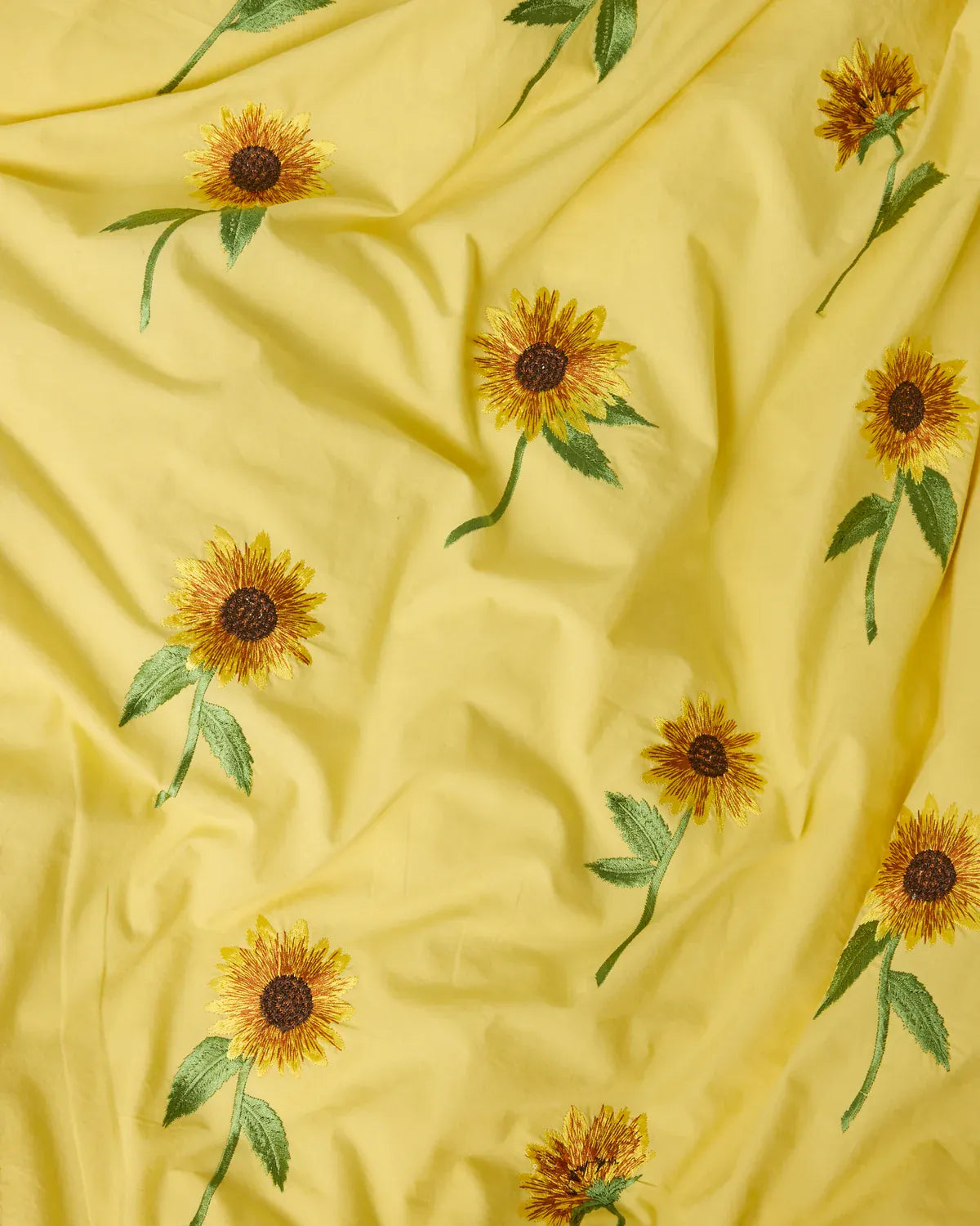 Sunflower Delight Embroidered Cotton Quilt Cover | Single