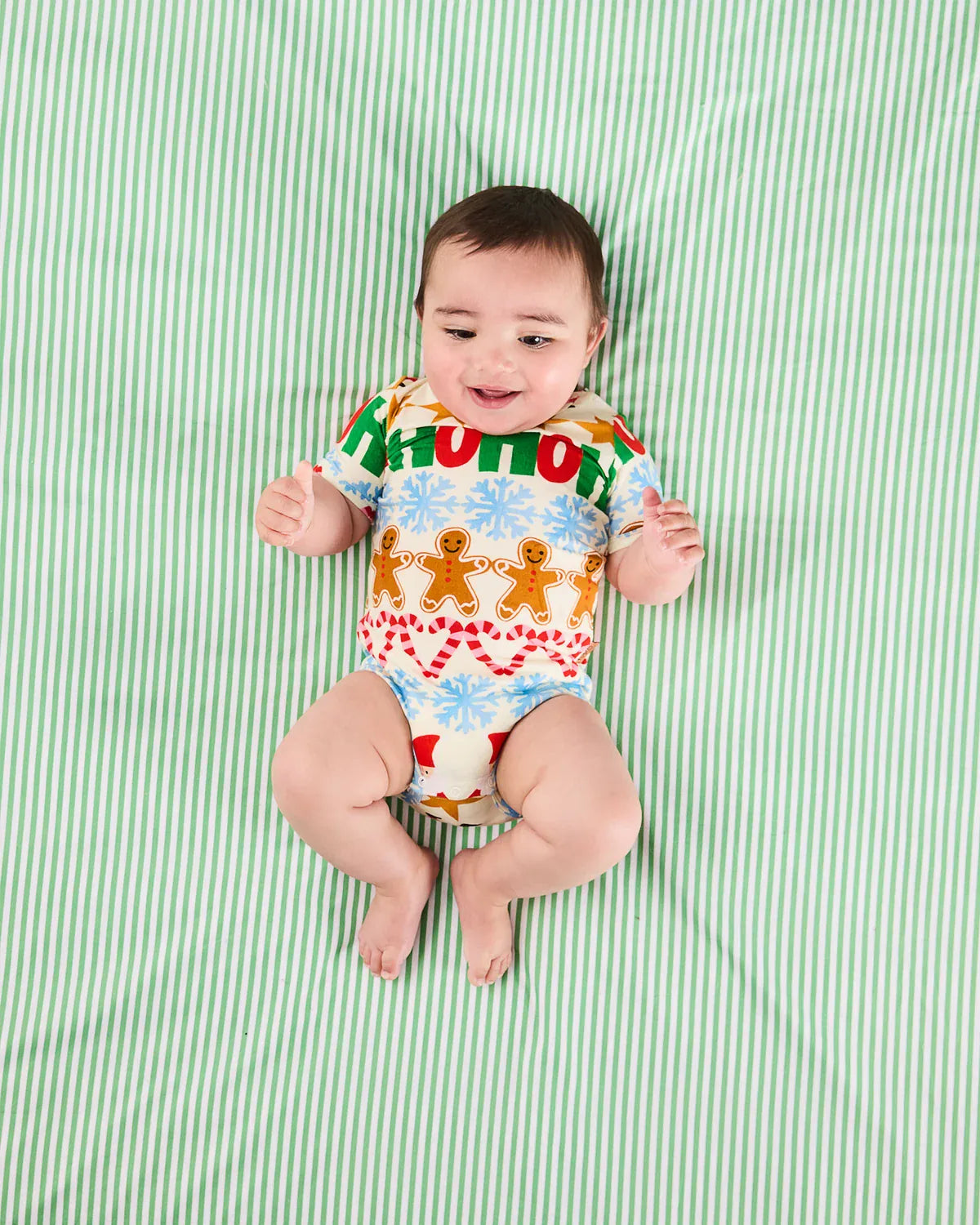 Festive Garland Organic Short Sleeve Romper