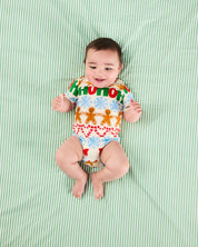 Festive Garland Organic Short Sleeve Romper