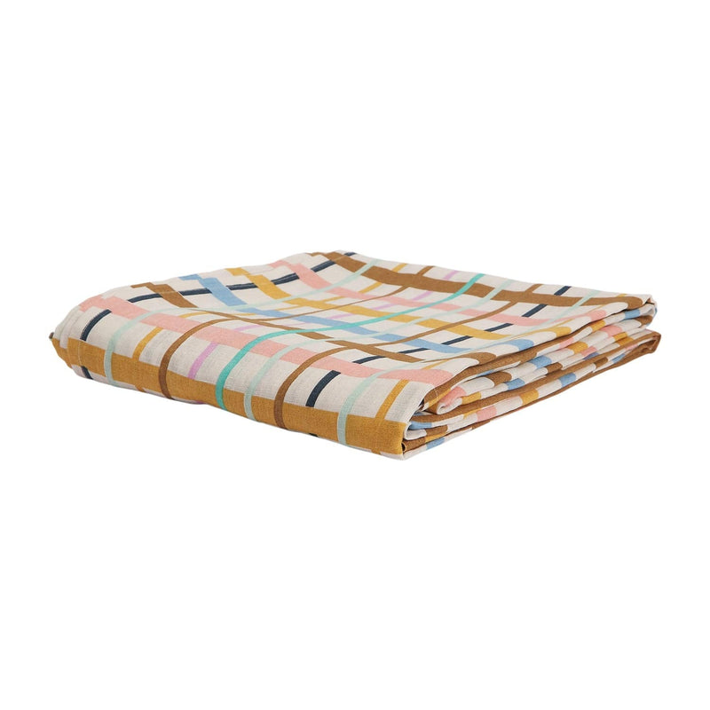 Cady Check Linen Flat Sheet