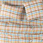 Cady Check Linen Flat Sheet