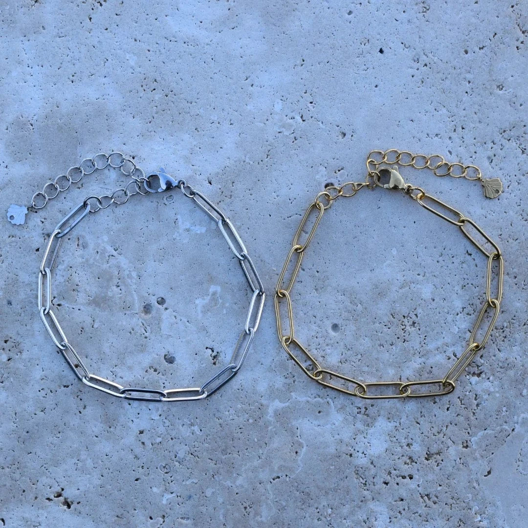 Paperclip Link Bracelet | Gold