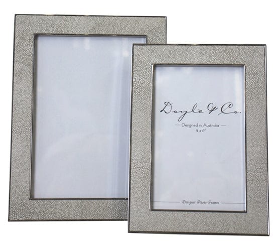 White/Silver Shagreen LK Frame 5x7