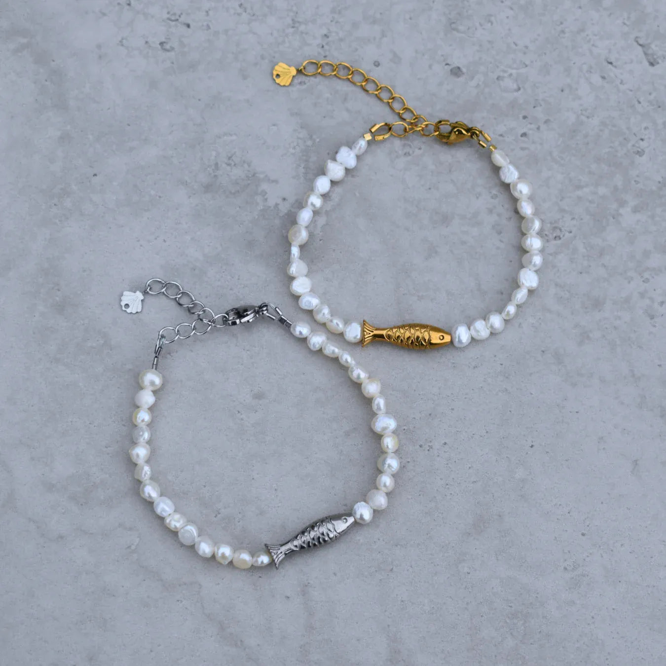 Sardine and Pearl Bracelet | Gold