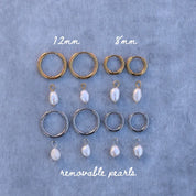 Pearl Hoops | Silver / Small