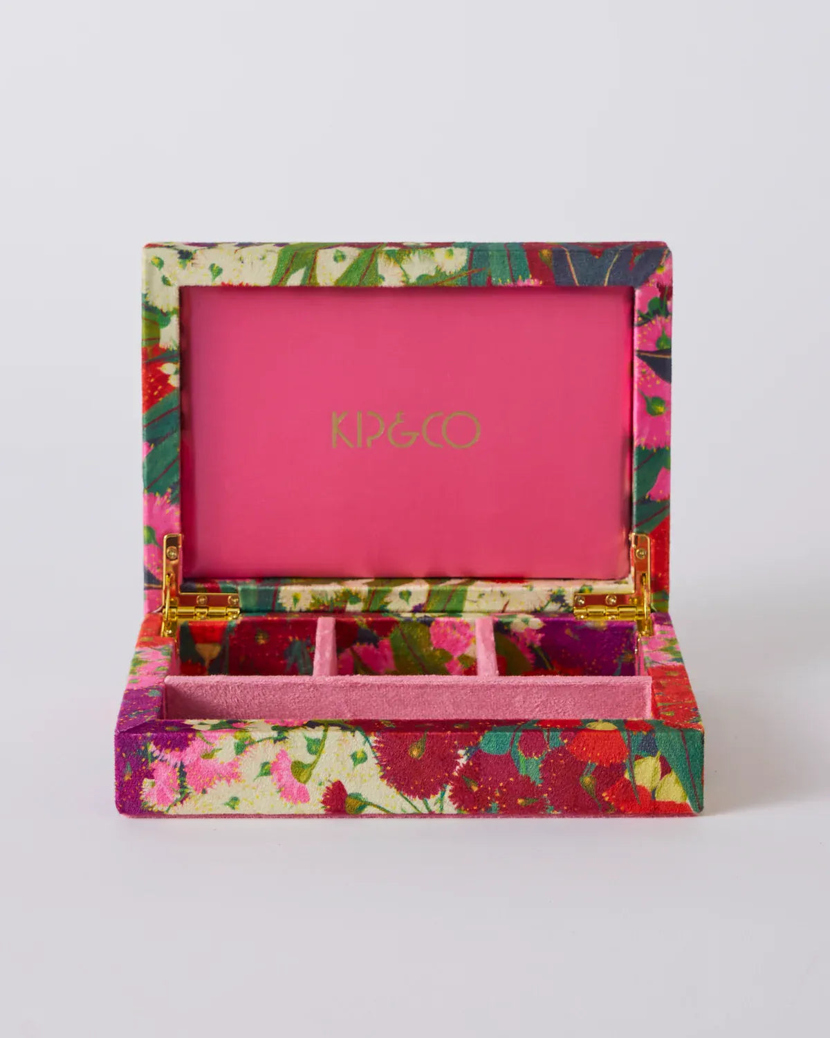 Australian Bush Blossom Velvet Jewellery Box | Small