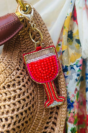 Red Wine Key Ring/Bag Charm